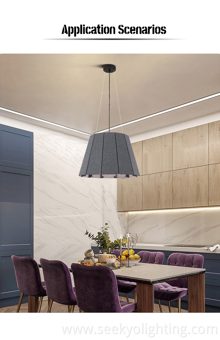 The Deco Felt Dining Lamp Pendant Light is a modern and stylish lighting fixture designed for dining areas. The Deco Felt Dining Lamp Pendant Light is a modern and stylish lighting fixture designed for dining areas.